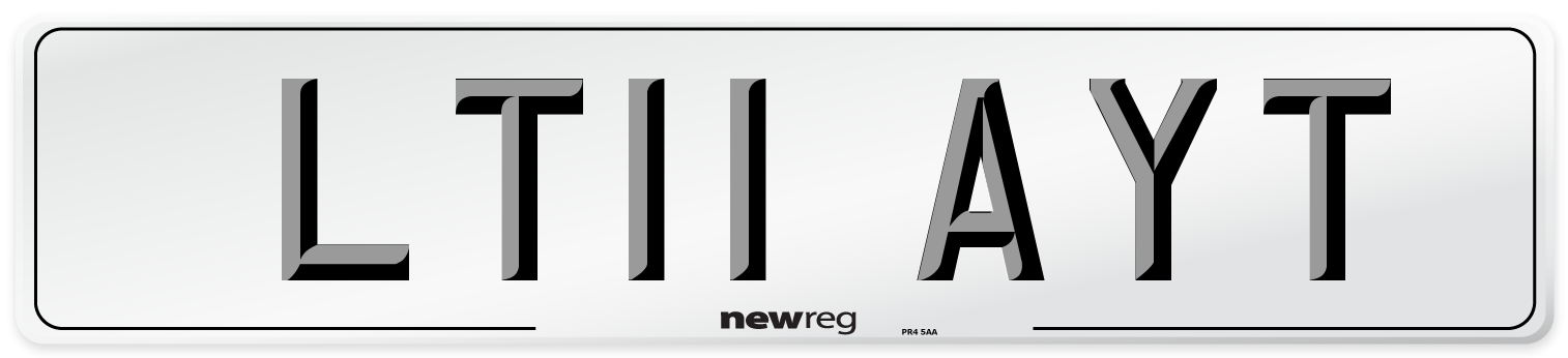 LT11 AYT Number Plate from New Reg